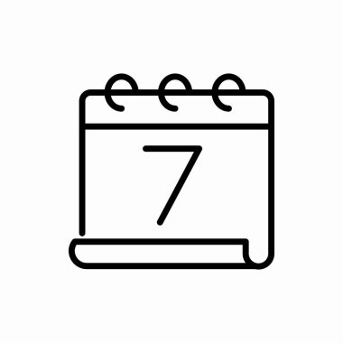 Taslak takvim simgesi. Takvim vektör illüstrasyonu. Web ve mobil için sembol