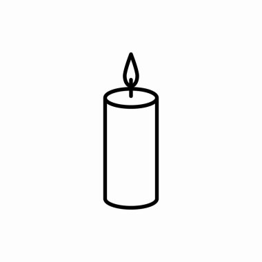 Mum ikonu. Candle vektör illüstrasyonu. Web ve mobil için sembol
