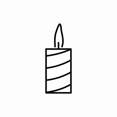 Mum ikonu. Candle vektör illüstrasyonu. Web ve mobil için sembol