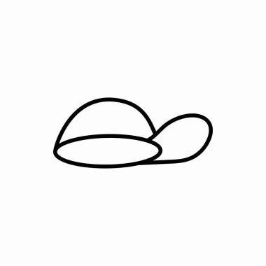 Taslak kapak simgesi. Cap vektör illüstrasyonu. Web ve mobil için sembol