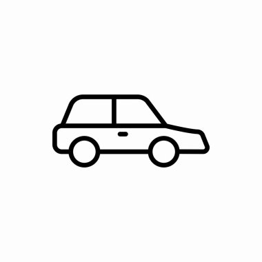 Taslak araba ikonu. Araba vektör illüstrasyonu. Web ve mobil için sembol