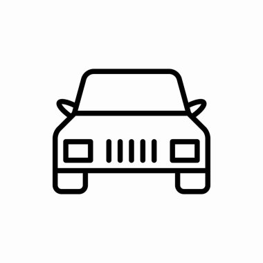 Taslak araba ikonu. Araba vektör illüstrasyonu. Web ve mobil için sembol