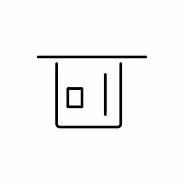 Taslak kart çekme simgesi. Kart çekme vektör çizimi. Web ve mobil için sembol