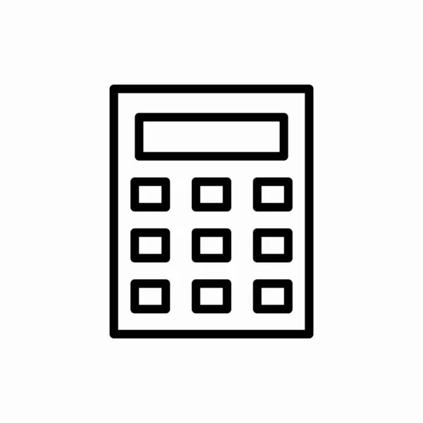 Calculadora Contorno Icon Calculadora Vector Ilustración Símbolo Para Web Móvil — Vector de stock