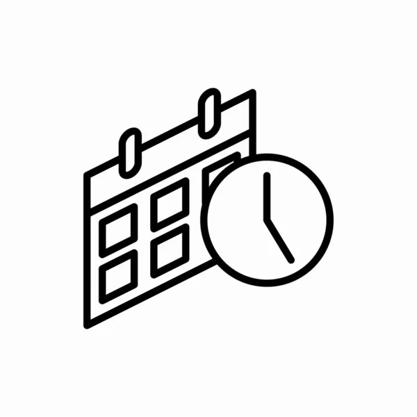 Ikona Czasu Kalendarzowego Ilustracja Wektora Czasu Kalendarzowego Symbol Sieci Telefonu — Wektor stockowy