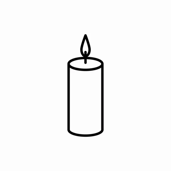 Disposition Ljus Ikon Candle Vektor Illustration Symbol För Webb Och — Stock vektor