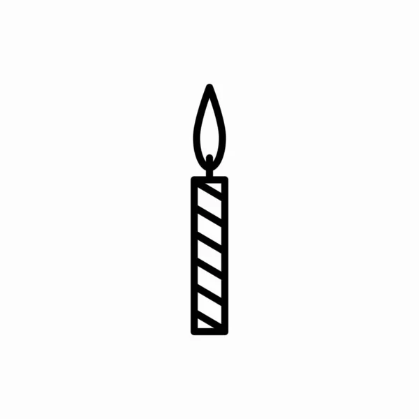 Illustrazione Del Vettore Della Candela Icon Candle Contorno Simbolo Web — Vettoriale Stock