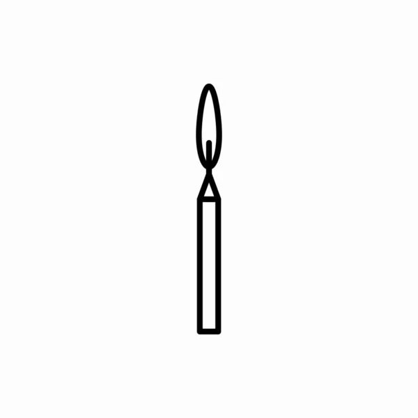 Esboço Vela Icon Candle Vetor Ilustração Símbolo Para Web Móvel —  Vetores de Stock