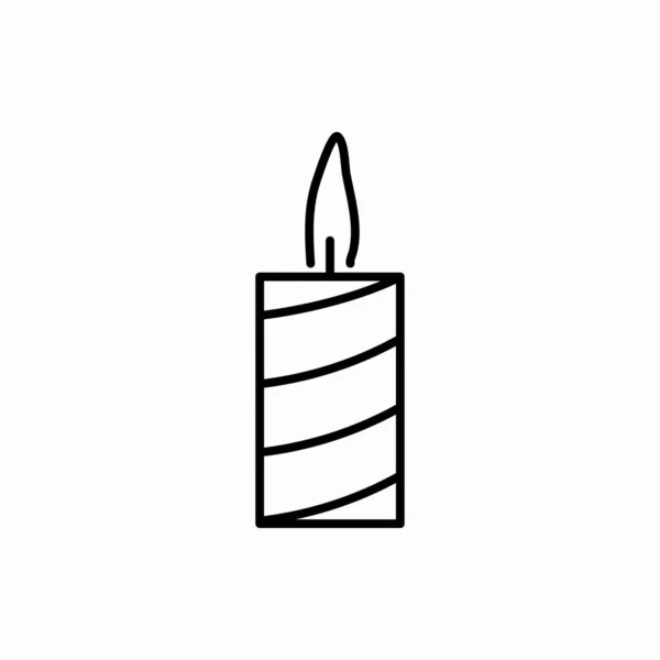 Illustrazione Del Vettore Della Candela Icon Candle Contorno Simbolo Web — Vettoriale Stock
