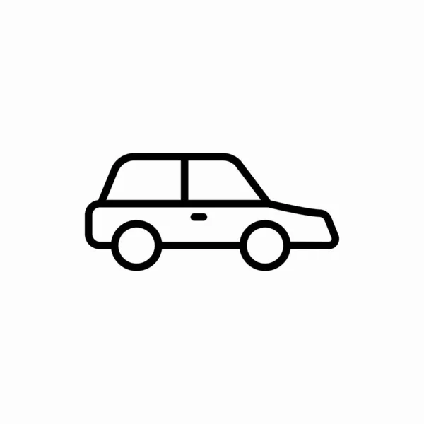 Контур Иконки Автомобиля Векторная Иллюстрация Автомобиля Символ Веб Мобильных Телефонов — стоковый вектор