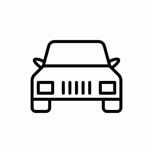 Icono Del Coche Del Contorno Ilustración Del Vector Del Coche — Archivo Imágenes Vectoriales