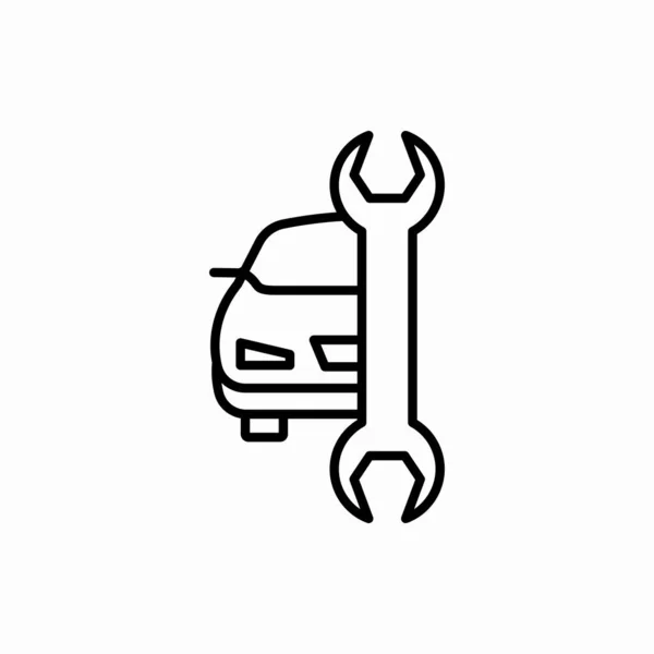 Zarys Samochodu Usługi Ikony Car Service Wektor Ilustracji Symbol Sieci — Wektor stockowy