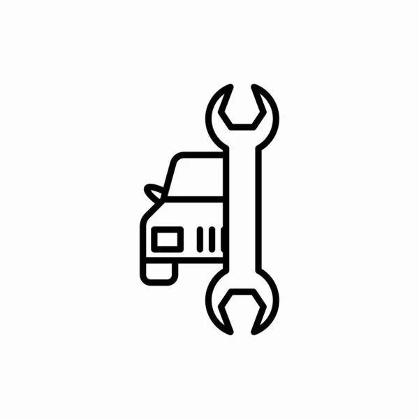 概略的汽车服务图标 汽车服务向量插图 Web和Mobile的符号 — 图库矢量图片
