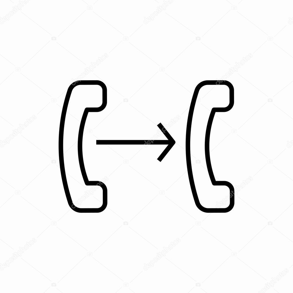 Outline call forwarding icon.Call forwarding vector illustration. Symbol for web and mobile