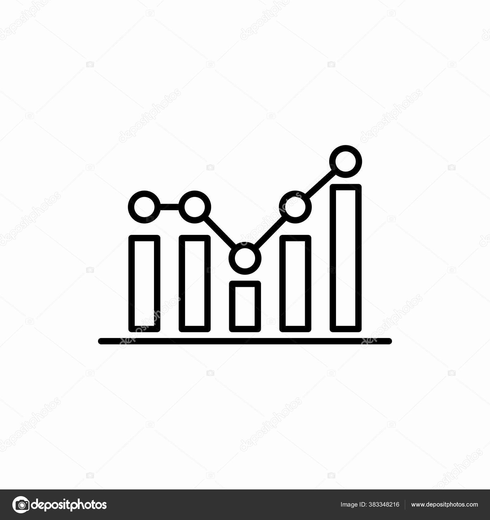 Garis Luar Grafik Icon Chart Vektor Ilustrasi Simbol Untuk Web Stok Vektor C Besticonpark 383348216