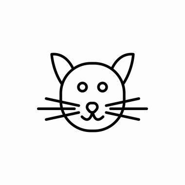 Taslak kedi ikonu. Kedi vektör çizimi. Web ve mobil için sembol