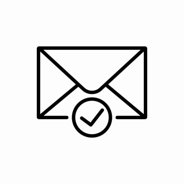 İleti simgesini kontrol et. İleti vektör illüstrasyonunu kontrol et. Web ve mobil için sembol