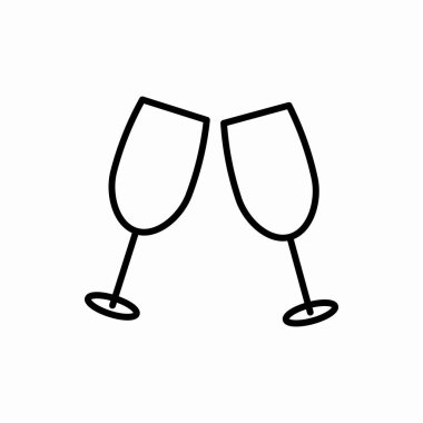 Ana hatlar ikona tezahürat yapar. Şerefe vektör illüstrasyonu. Web ve mobil için sembol