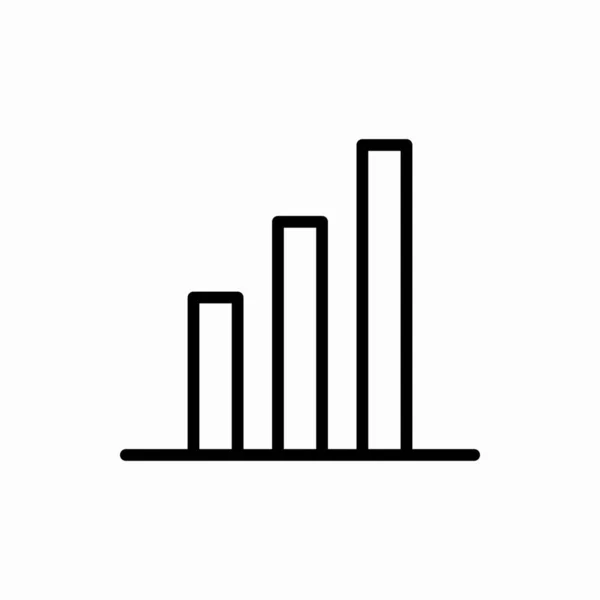 アウトラインチャートアイコンチャートベクトル図 ウェブとモバイルのシンボル — ストックベクタ