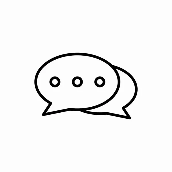 Sohbet Baloncuğu Ikonu Sohbet Kabarcığı Çizimi Web Mobil Için Sembol — Stok Vektör
