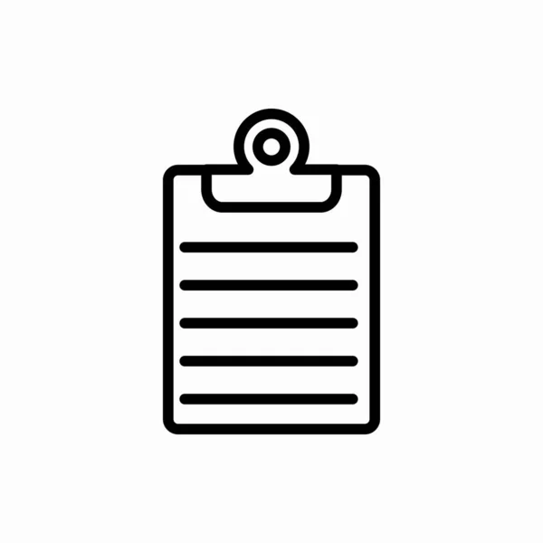 Outline Clipboard Icon Clipboard Vector Illustration 모바일을 — 스톡 벡터