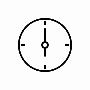 Taslak saat simgesi. Saat vektör illüstrasyonu. Web ve mobil için sembol