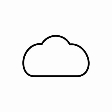 Ana bulut simgesi. Bulut çizimi. Web ve mobil için sembol