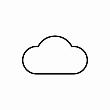 Ana bulut simgesi. Bulut çizimi. Web ve mobil için sembol