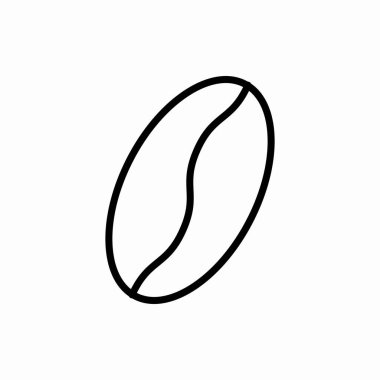 Kahve çekirdeği ikonu. Kahve çekirdeği çizimi. Web ve mobil için sembol