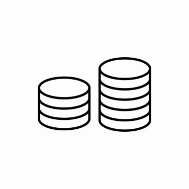 Ana para simgesi. Sikke vektör illüstrasyonu. Web ve mobil için sembol