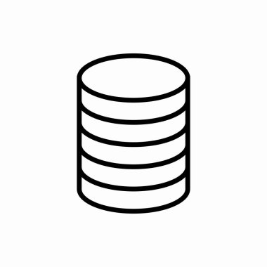 Ana para simgesi. Sikke vektör illüstrasyonu. Web ve mobil için sembol