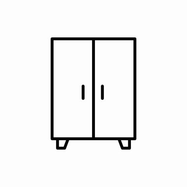 Ana hatlı komod simgesi. Comod vektör illüstrasyonu. Web ve mobil için sembol