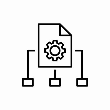 İçerik yönetimi simgesi. İçerik yönetimi vektör illüstrasyonu. Web ve mobil için sembol