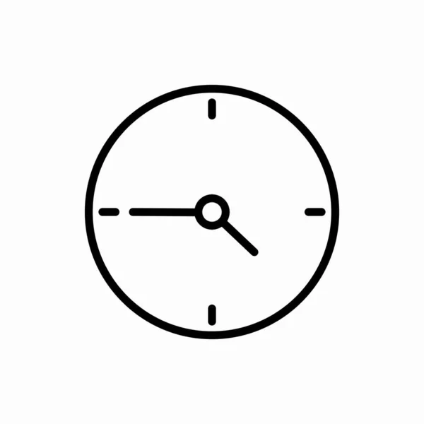 Outline Klok Icon Clock Vector Illustratie Symbool Voor Web Mobiel — Stockvector