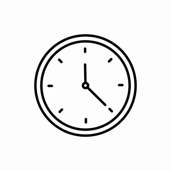 Контур Иконки Часов Векторная Иллюстрация Часов Символ Веб Мобильных Телефонов — стоковый вектор