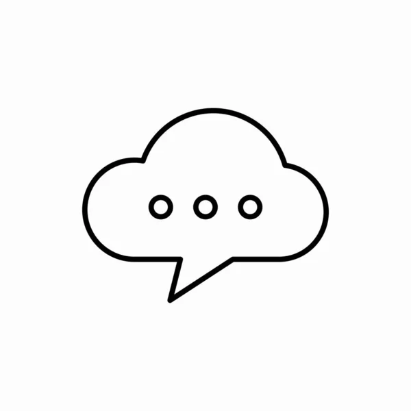 Контур Иконки Облачного Чата Символ Веб Мобильных Телефонов — стоковый вектор