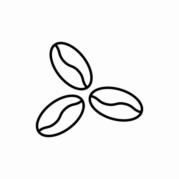 Zarys Ikony Ziarna Kawy Ziarnko Kawy Wektor Ilustracji Symbol Sieci — Wektor stockowy