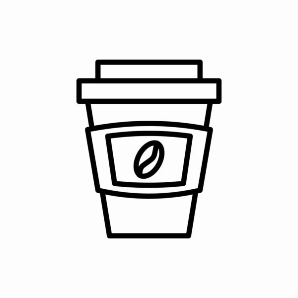 Outline Coffee Cup Icon Coffee Cup Vector Illustration Symbol Web — Stock Vector