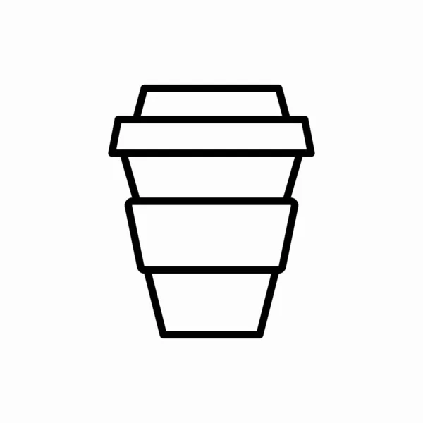 Delinear Copo Café Icon Coffee Cup Vetor Ilustração Símbolo Para —  Vetores de Stock
