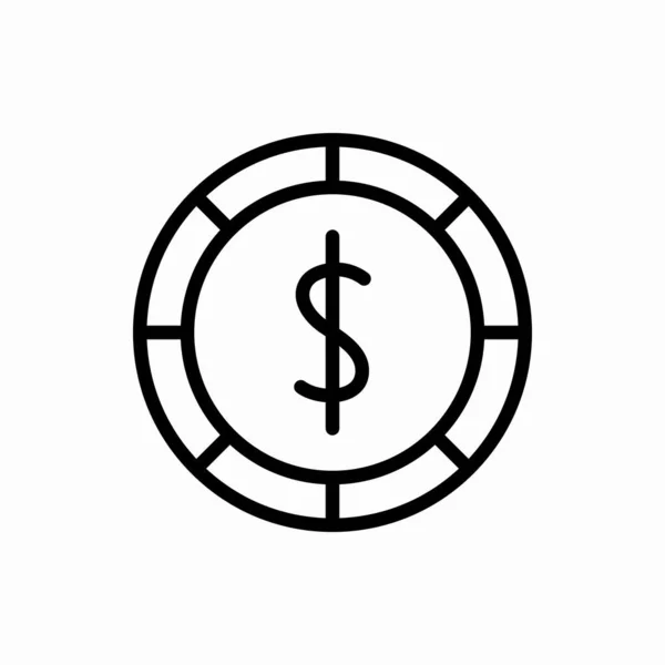 Outline Coin Icon Coin Vector Illustration Symbol Web Mobile — Stock Vector