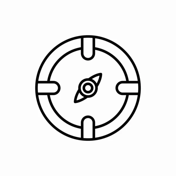 Контур Иллюстрации Вектора Компаса Icon Compass Символ Веб Мобильных Телефонов — стоковый вектор