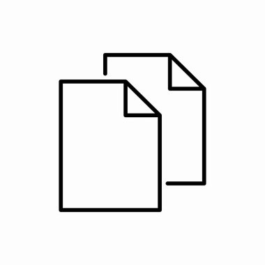 Belge simgesini kopyala. Belge vektör illüstrasyonunu kopyala. Web ve mobil için sembol