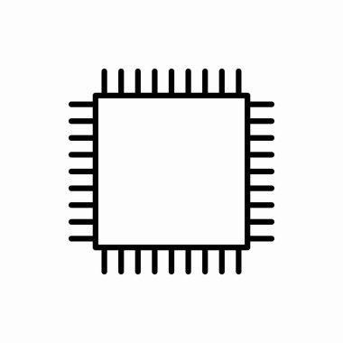 Taslak Cpu simgesi. Cpu vektör illüstrasyonu. Web ve mobil için sembol