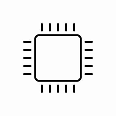 Taslak Cpu simgesi. Cpu vektör illüstrasyonu. Web ve mobil için sembol
