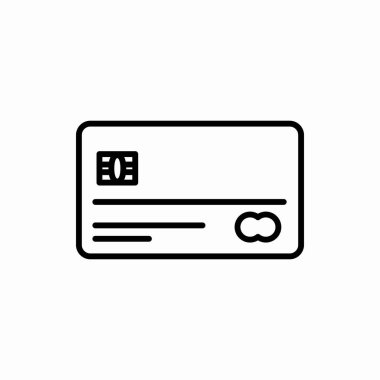 Kredi kartı ikonu. Kredi kartı çizimi. Web ve mobil için sembol