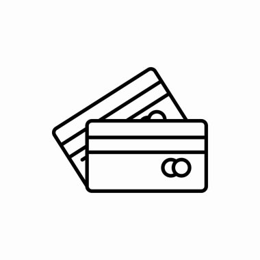 Kredi kartı ikonu. Kredi kartı çizimi. Web ve mobil için sembol