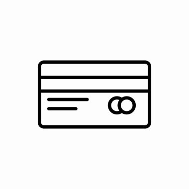 Kredi kartı ikonu. Kredi kartı çizimi. Web ve mobil için sembol