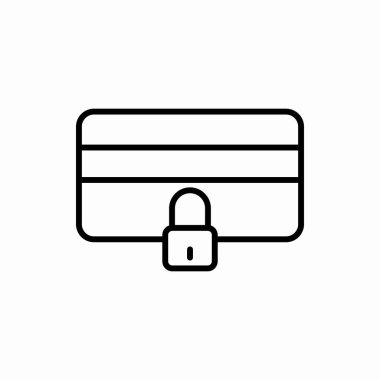 Kredi kartı kilitleme simgesi. Kredi kartı kilidi vektör illüstrasyonu. Web ve mobil için sembol