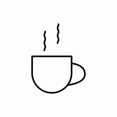 Taslak fincan simgesi. Kupa vektör illüstrasyonu. Web ve mobil için sembol