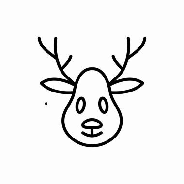 Taslak geyik ikonu. Geyik vektör çizimi. Web ve mobil için sembol